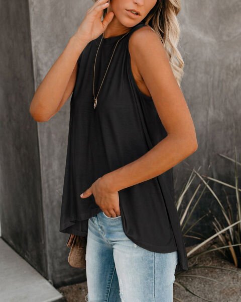 BLACK BLOUSE L - BLACK