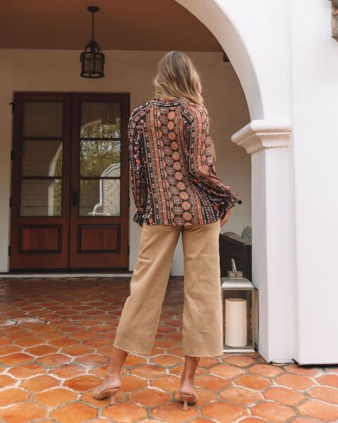 BLACK-BROWN-FLORAL SHIRT