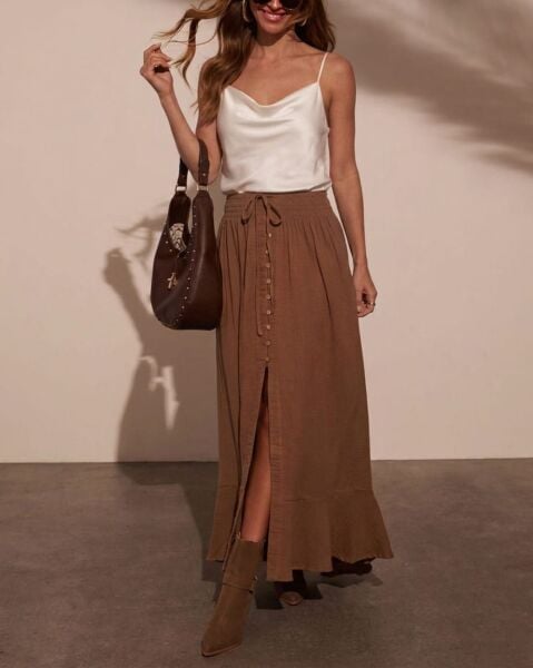 BROWN SKIRT
