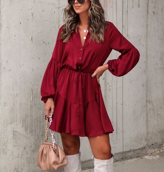 Burgundy Dress