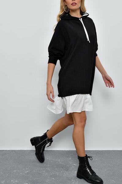BLACK-ECRU DRESS XL - BLACK-ECRU